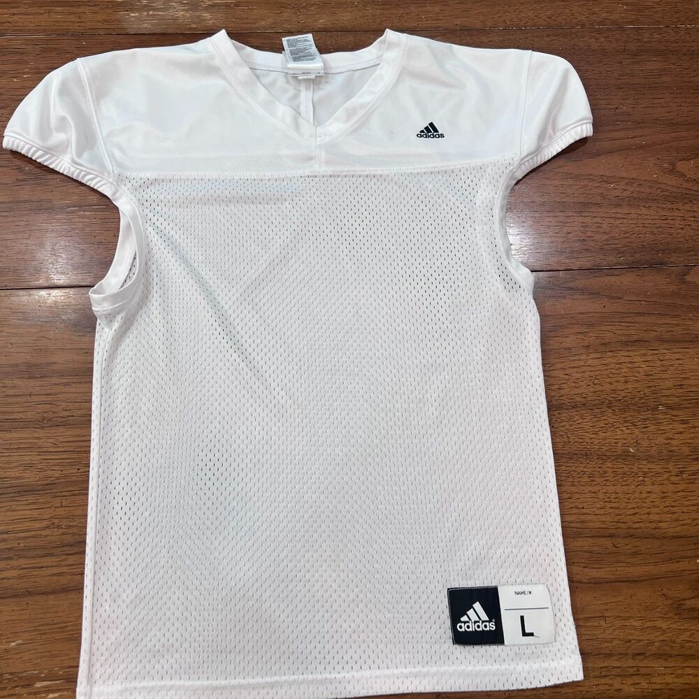 adidas Men’s Football Practice Jersey - White Mesh - Size Large